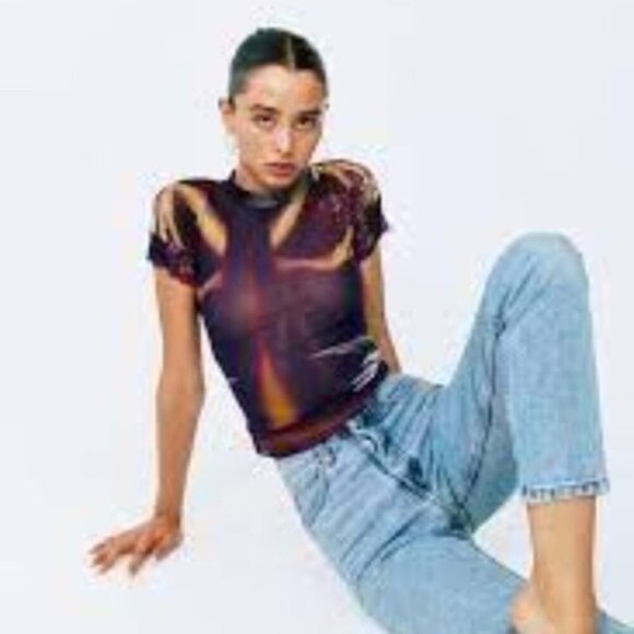 NWT With Jean Lord Top in‎ Ritz Strelitzia Nicolai size  XL - Picture 1 of 10